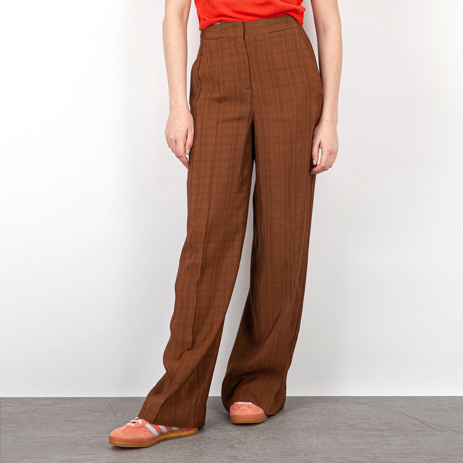 SemiCouture Marlee Synthetic Trousers Tobacco - 8