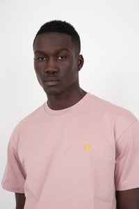 Carhartt WIP T-Shirt S/S Chase Cotton Pink carhartt wip