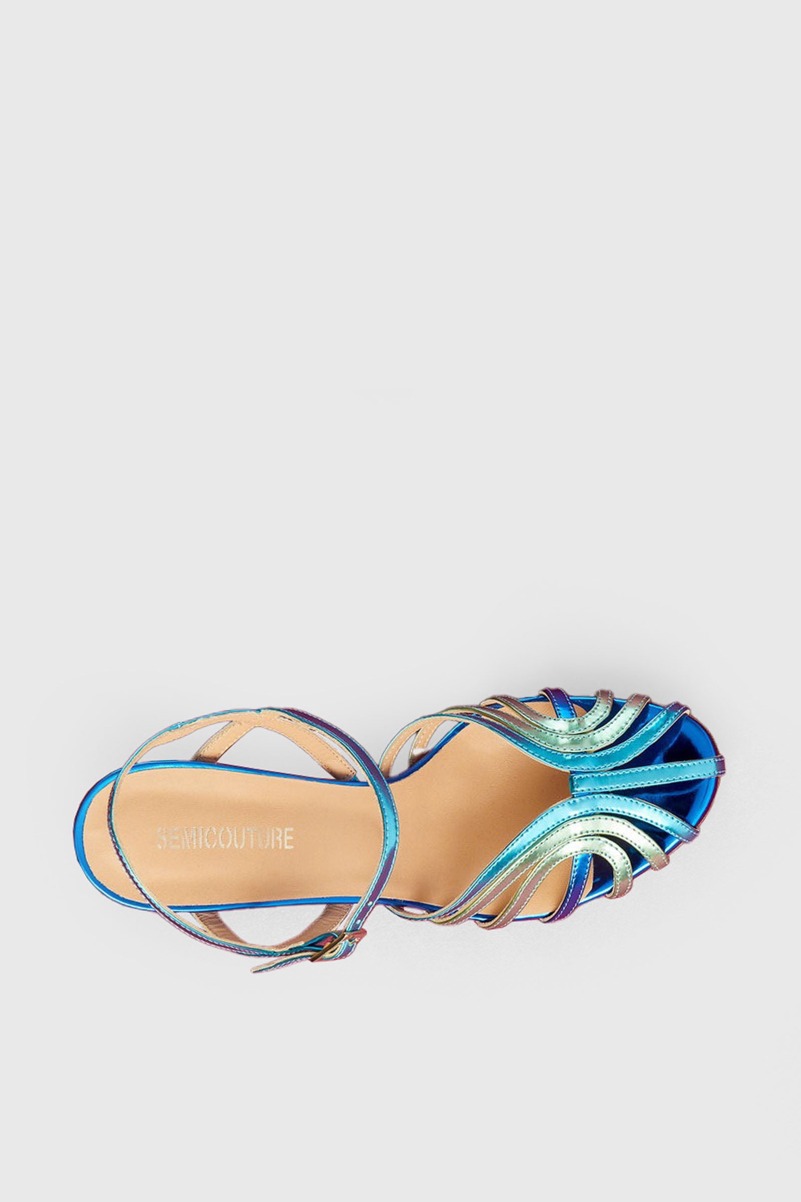 Semicouture Olimpia Synthetic Sandal Blue - 4