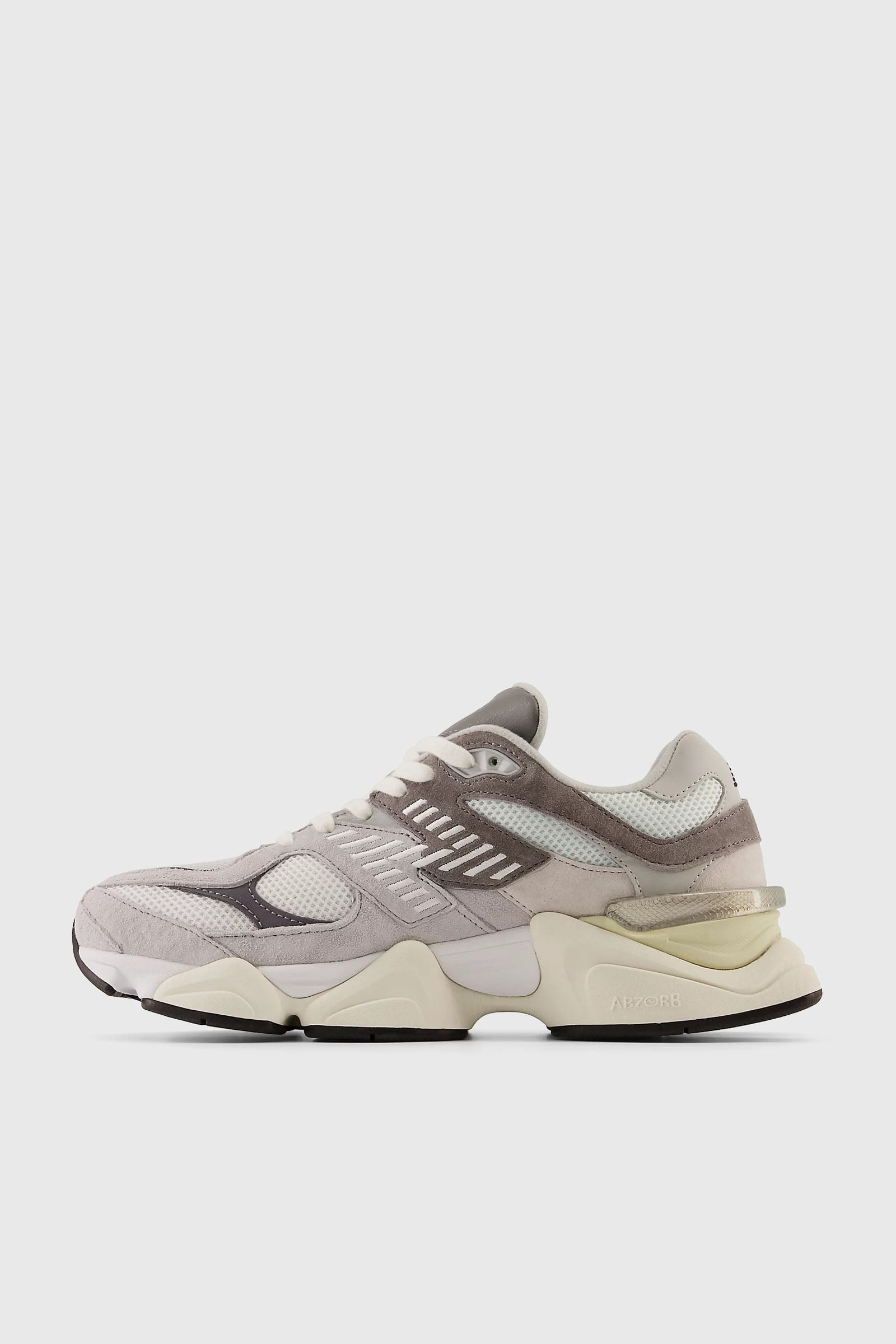 H1 Title: New Balance 9060 Synthetic Grey Sneaker - 6