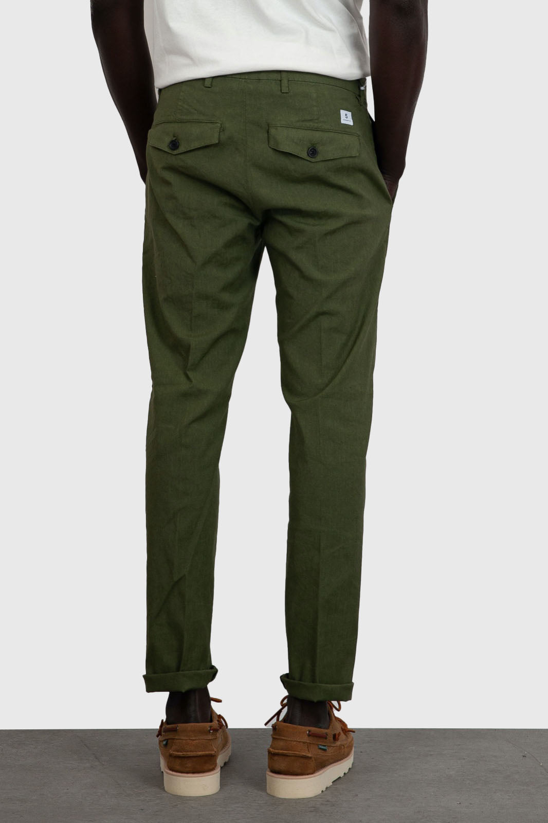 Department Five Pantalone Prince Pinces Cotone Verde Militare - 4