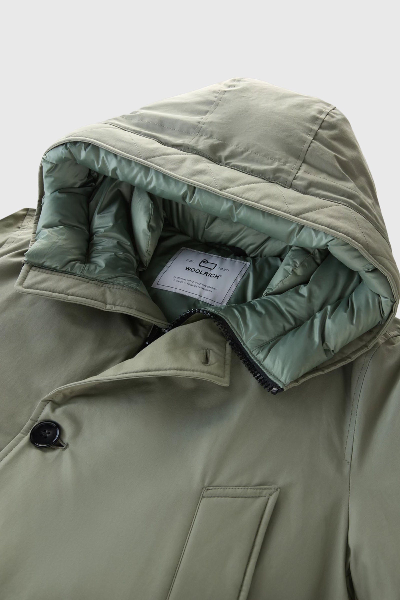 Woolrich Arctic Anorak Ramar Cloth Green Down Jacket - 5