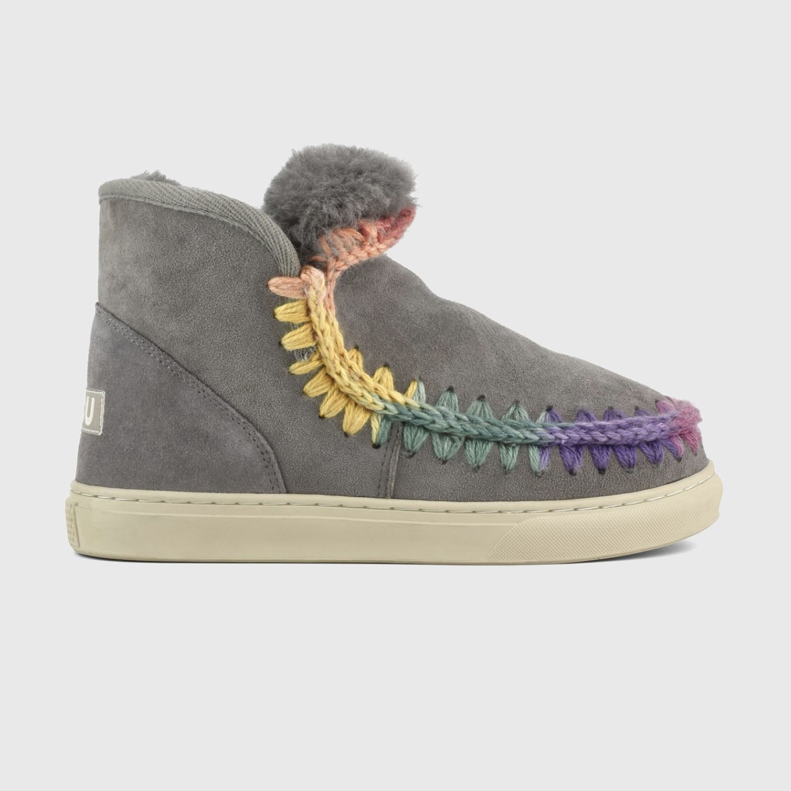 Mou Eskimo Sneaker Rainbow Stitching Grigio Donna - 6